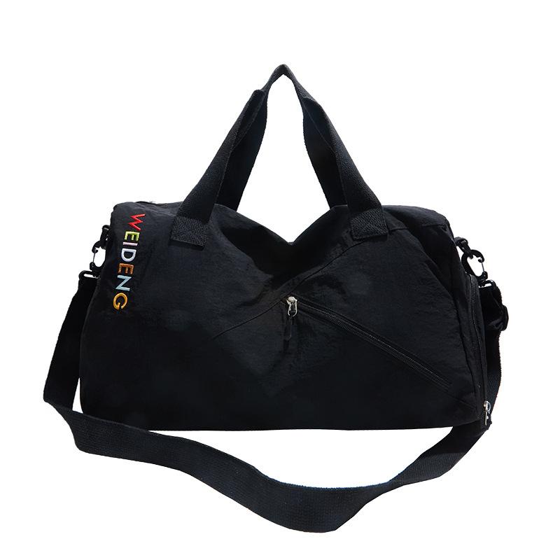 

New style casual travel bag for short trips, artistic large-capacity crossbody bag, hand-held gym bag, unisex large bag чёрный