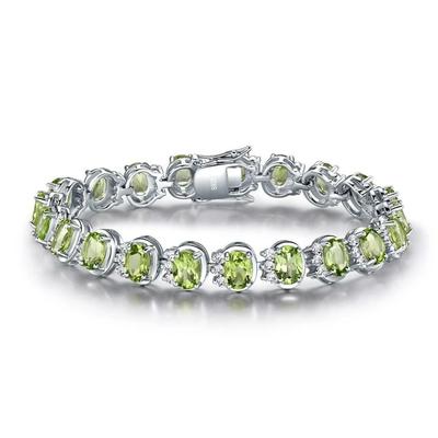 Peridot Tennisarmband - 925er Sterlingsilber