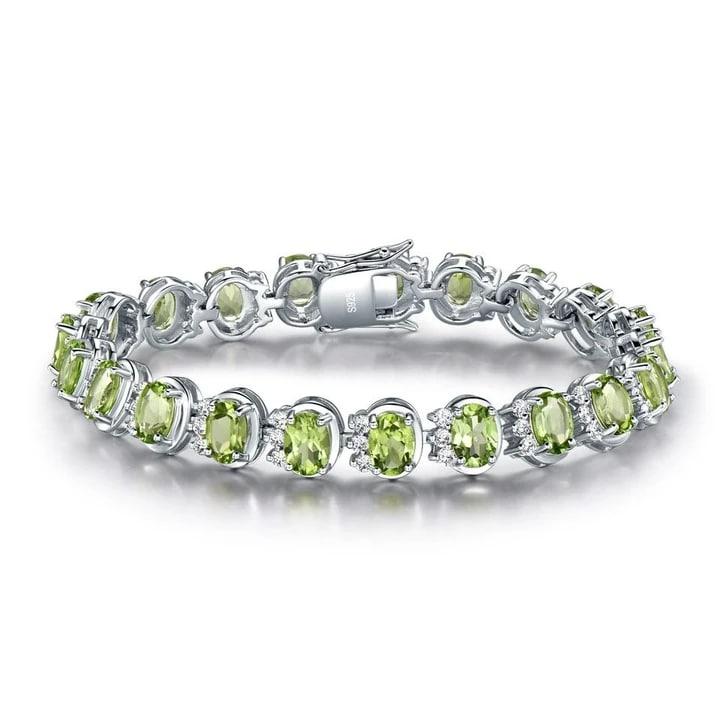 

Peridot Tennis Bracelet -925 Sterling Silver