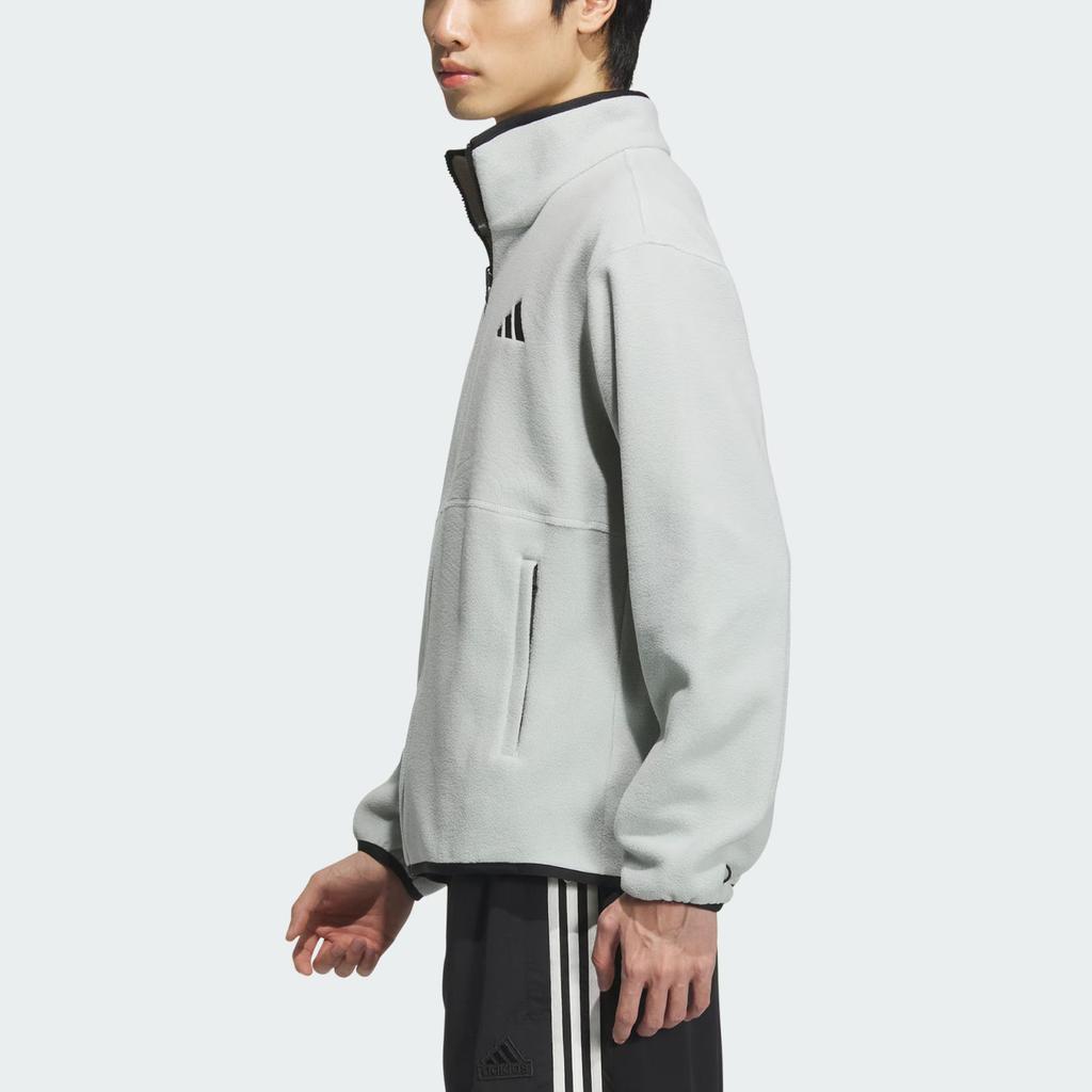 Adidas Casual Hooded Comfortable Jacket Unisex Jackets Gray JW1650