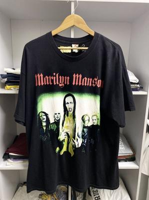 Marilyn Monsan Rock Band Basic Style Black Unisex Tshirt Reprint S5XL KH8709 Unisex T-Shirt