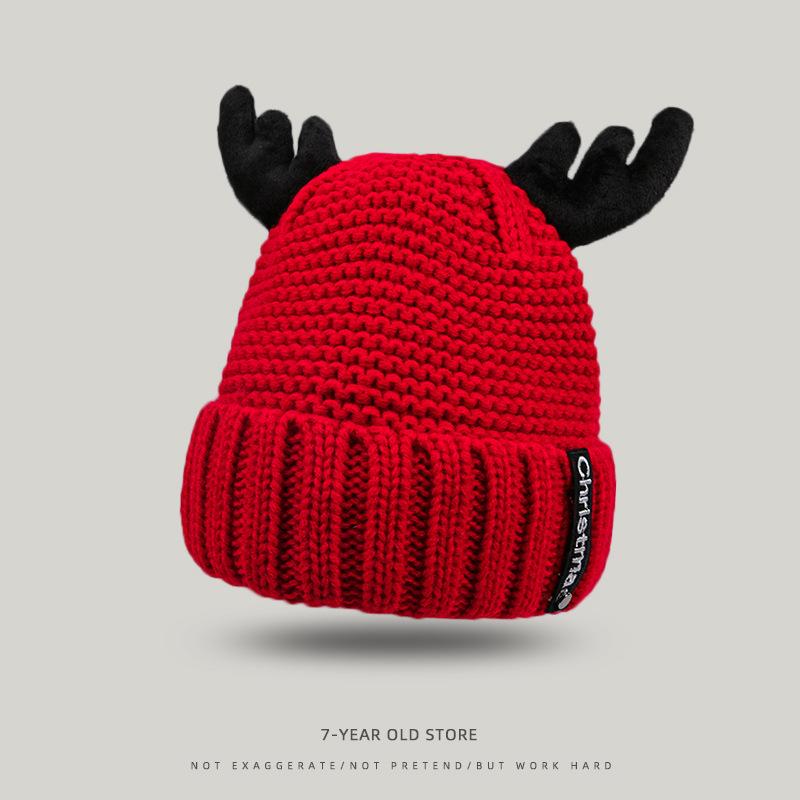 

Wool hat versatile velvet thickened warm ear protector knitted cold hat men One size fits all