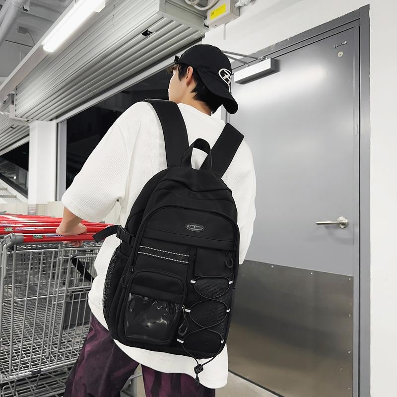 Schoolbag men's ins tide Korean version of Harajuku trend tooling couple backpack, new large-capacity lightweight computer backpack