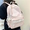 Schoolbag female ins wind Japanese primary school students high value Korean backpack junior high school students niche simple lace backpack