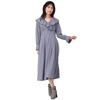 Mishmash Long Dress with and Long Blue Women's Ruffles, V-Neck, Sleeves, MM447413,