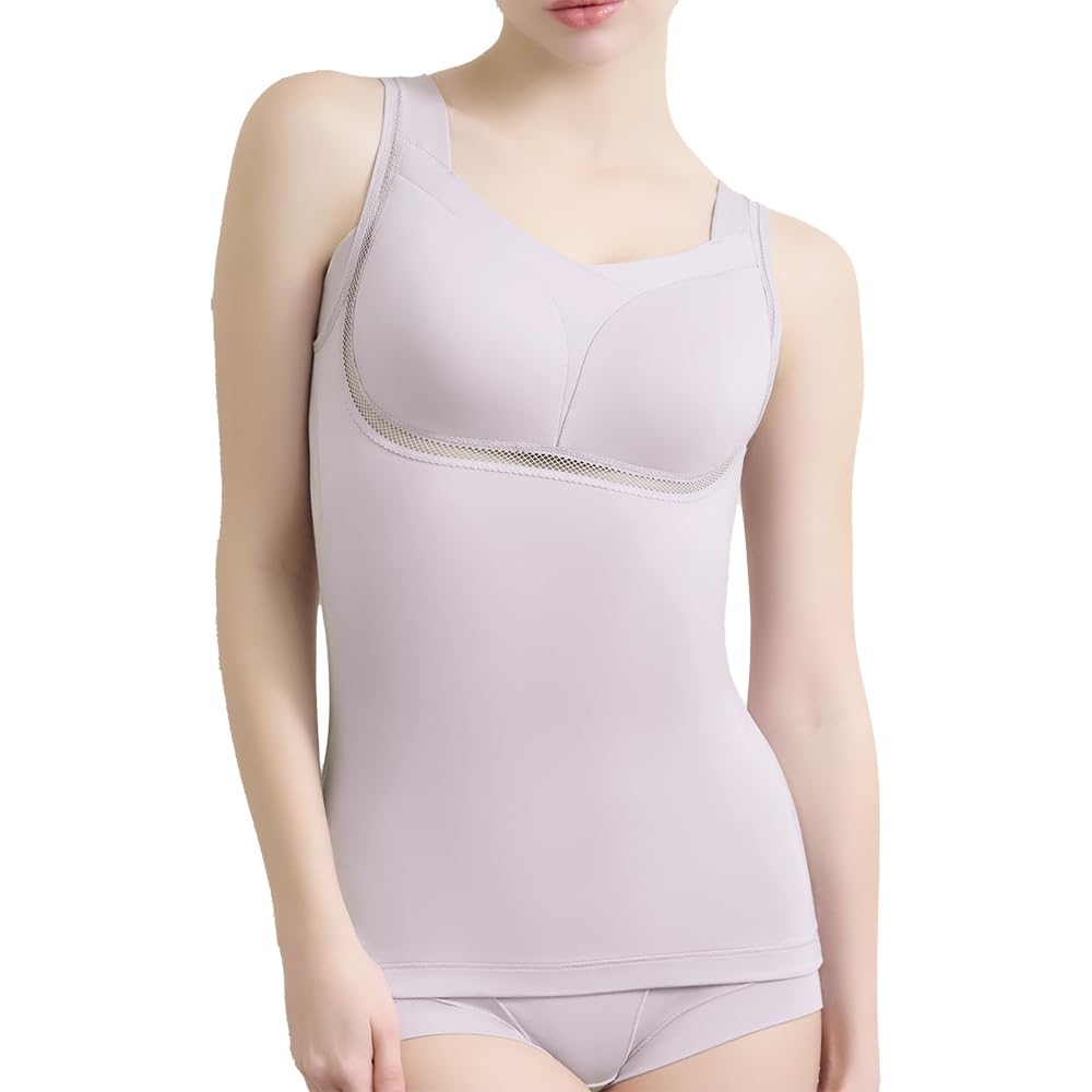 Bradelis New York Yukinee Soft Bra Size Lavender Medium Silk-Blend Cami, 24, Gray,