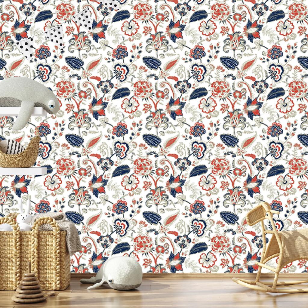Colorful Meadow Flowers Wallpaper for Living Room and Bedroom 50x1000