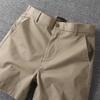 Men's Summer Casual Shorts Pure Cotton Solid Color Stretchy Straight Pants Trendy Hight Waist Elastic Waist Quarter Beach Pants