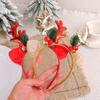 Portable Headgears Ornament Festival Sequined Reindeer Antlers Hair Hoop with Bells for Holiday Parties and Celebration
