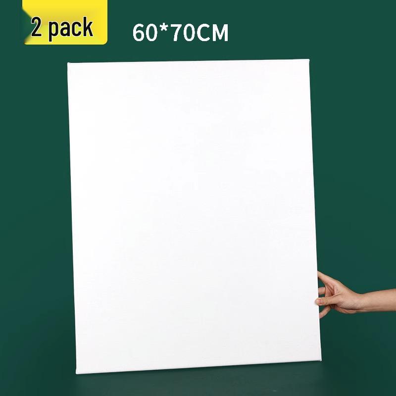 Long Strip Solid Wood Framed Canvas: Rectangle Acrylic Painting On Pure Cotton Linen