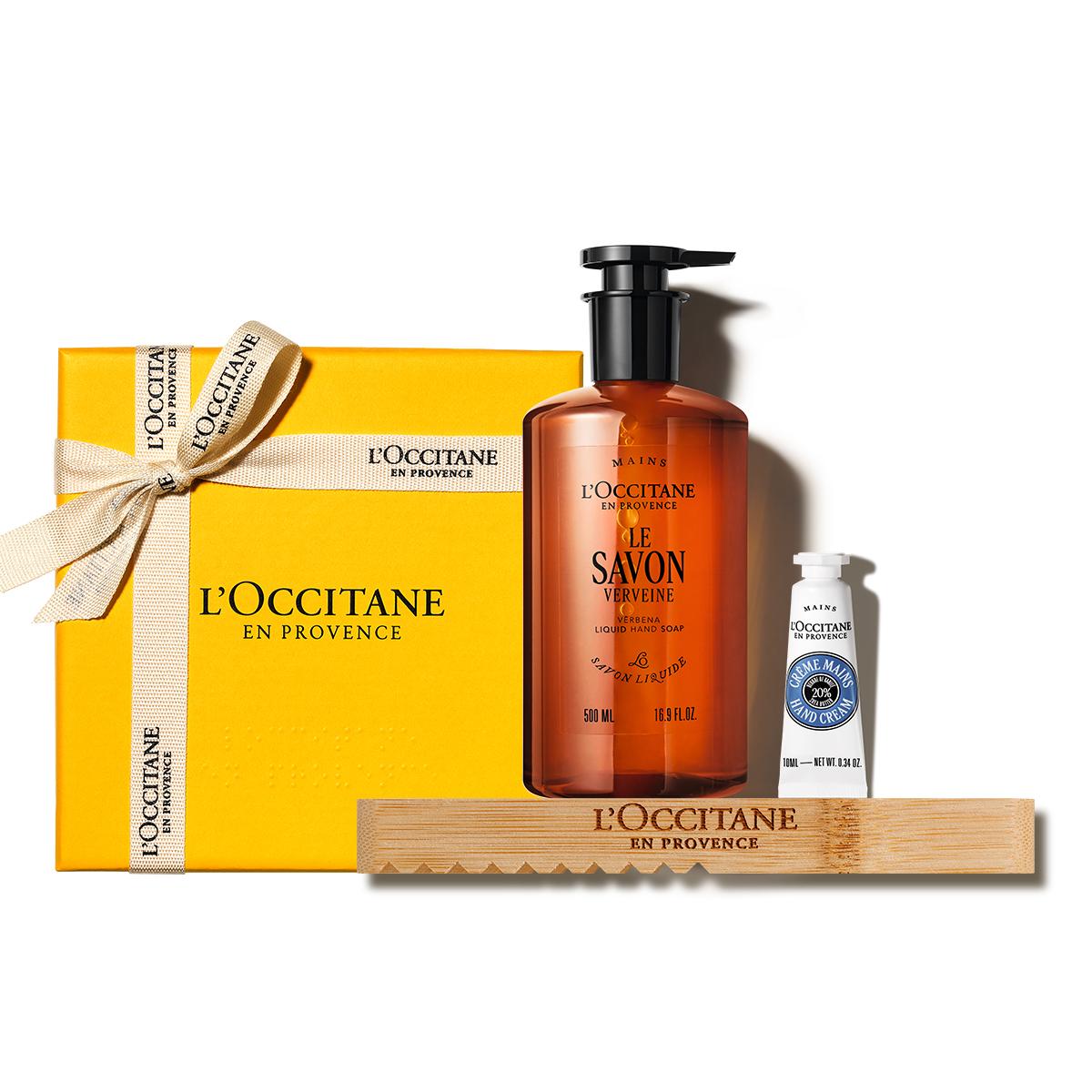 [L Occitane] [Gift] Shea Verbena Liquid Hand Soap 500ml Set (Karite Comfort)(+Deluxe Item + Soap Tray)