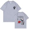 Hollow Knight Doppelseitiges Grafik-T-Shirt Unisex Damen Spiel-Liebhaber T-Shirts Unisex Mode Cartoon Übergroßes Kurzarm-T-Shirt