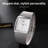 Fashion Ultra-thin Square Watch Male Internet Celebrity Mesh Belt Male Watch Quartz Watch Wristwatch