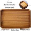 Extra Large Natural Walnut Wood Tea Tray with Handle