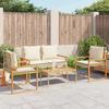 VidaXL Garden Lounge Set with Cushions 4pcs, Patio Seating, Furniture Set, Outdoor Terrace Furniture, Mix 365859