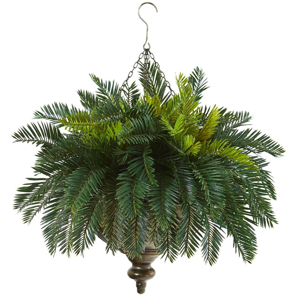 45cm Large Artificial Palm Tree Branch Tropical Fake Cycad Plants Plastic Coconut Tree Leafs For Home Garden Party Wedding Decor