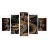 Fashion 5pcs Animal Dragon   Modern Home Wall Decor CanvasPicture Art HD Print Painting On Canvas for Living Room No Framed