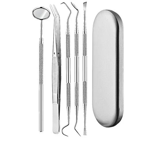Dental Mirror Sickle Tartar Scaler Teeth Pick Spatula Dental Laboratory Equipment Dentist Gift Oral Care Tooth Cleaning Tools
