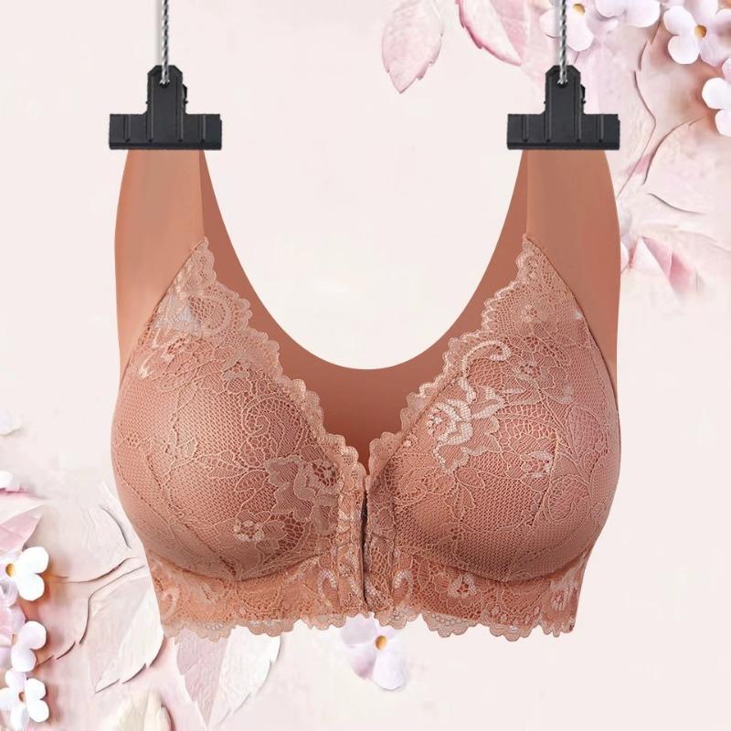 Plus Size Lace Front Closure Wirefree Women S Vest Style Bra