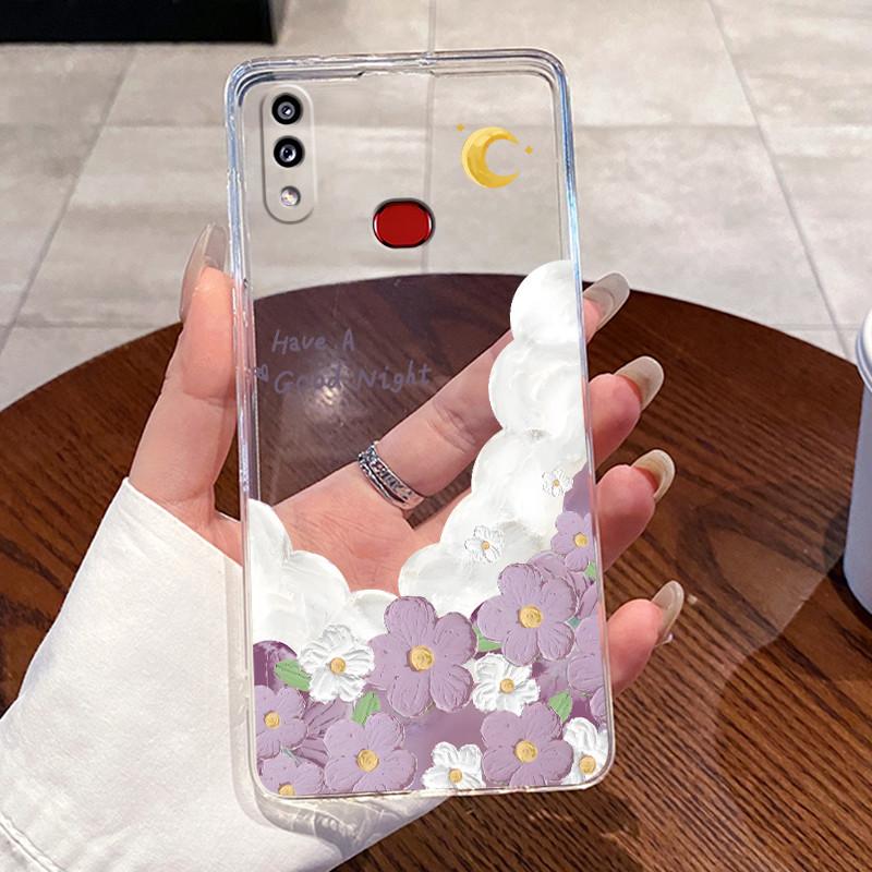 Casing For Samsung Galaxy A10s A107F Back Cover For Samsung M01s Case Transparent Aesthetic Fashion Cute Cat Soft TPU Phone Case