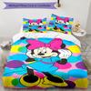 Minnie Mouse Party Decorations 3‑Piece Bedding Set,Soft Breathable Duvet Cover with 12 Pillowcases,Multi‑Scene for Bedroom Dorm,Perfect Holiday Birthd