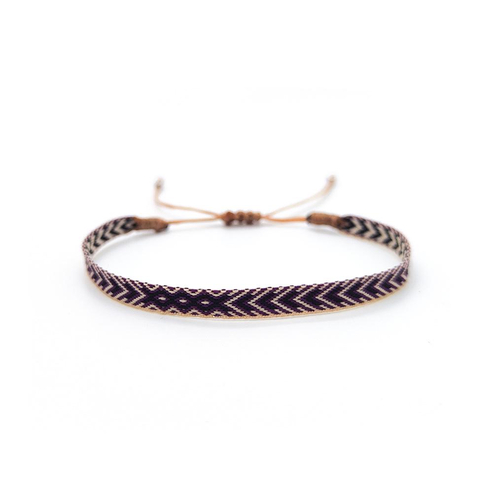 Colombian Ethnic Handmade Woven Pattern Bracelet - Retro Style for Girls