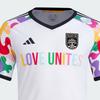 Adidas Austin Fc Pride Pre-Match Jersey Letter Print Crew Neck Color Block Short Sleeve T-Shirt Men Tops White IN9203