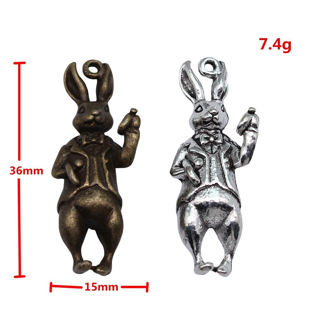 Pig Sheep Cow Mr Rabbit Charms Alloy Pendants For DIY Bracelet Necklace Accessories