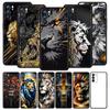 Cross Pattern Bicolor Lion Phone Case For Oppo Reno 13 12 11 10 7 F Find X5 X6 A98 A80 A79 A78 A57 A54 A31 A17 Pro 5G Soft TPU