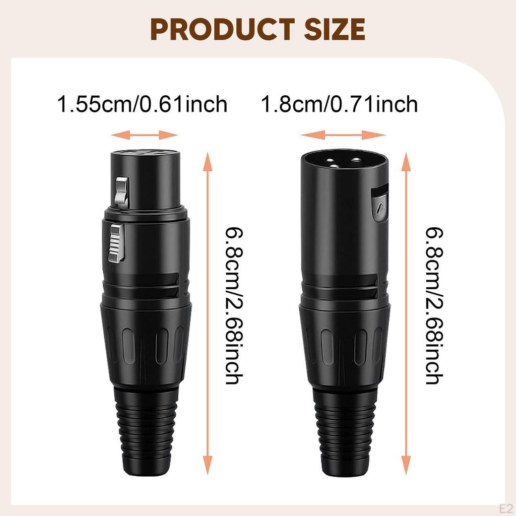 Mikrofonkabel Stecker Anschluss 3-Pin XLR Einfache Installation Ersatzteile Audio