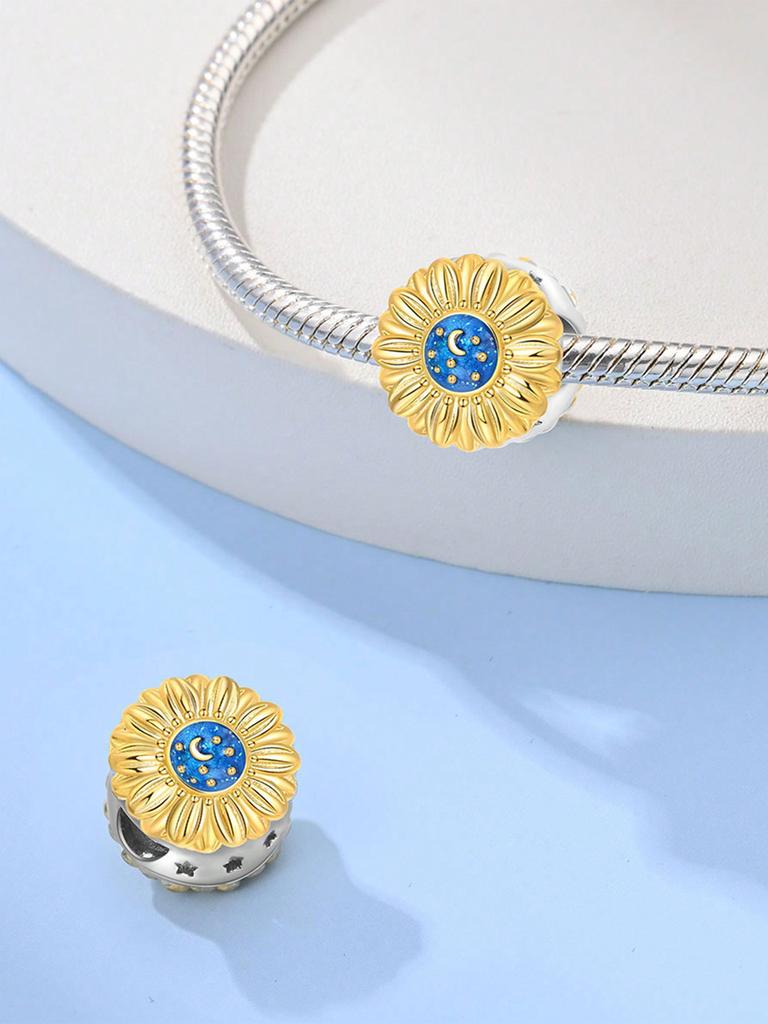 Charms Plata Starry Sky Of Love Beads Charm Copper Plated Fit Charms Copperoriginal Bracelet For Jewelry Making Diy Charm