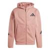 adidas ZNE. Roupa Esportiva FW24 Moda Jaqueta Minimalista com Capuz Masculina Jaqueta Rosa JD2908