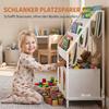 Bookshelf For Children Children Shelf With 2 Open Compartments 3 Hanging Shelves 60 X 30 X 76 Cm White
