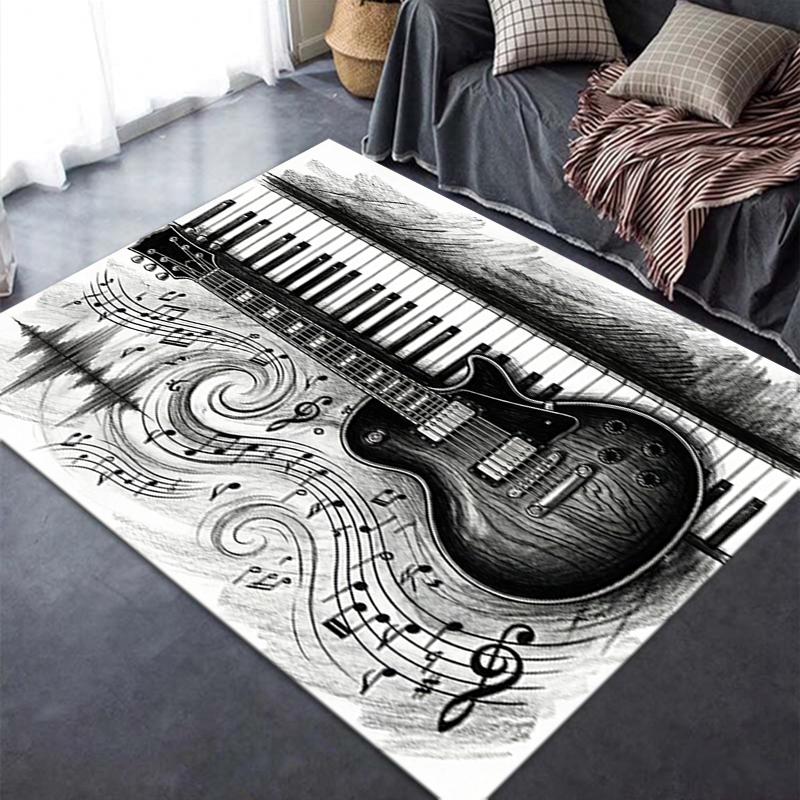 2025 New Guitar Music Carpet Rug for Living Room Bedroom Home Sofa Decoration,Kids Play Non-slip Floor Mat12