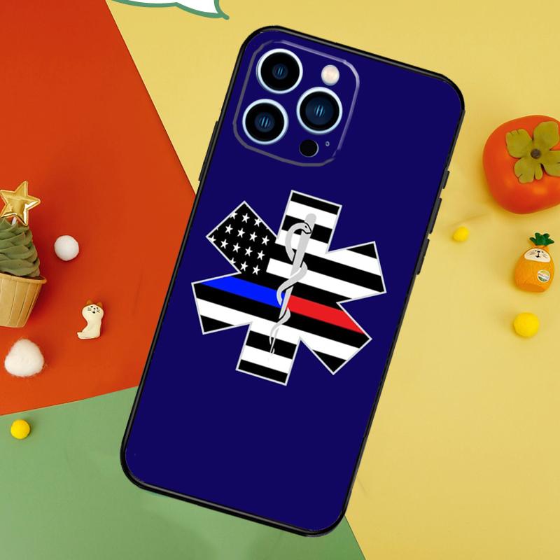 Emergency Medical Star of Life Phone Case For iPhone 17 Pro Max 16 15 14 13 12 11 Pro Max Plus 12 13 Mini 16e 17 Air Cover