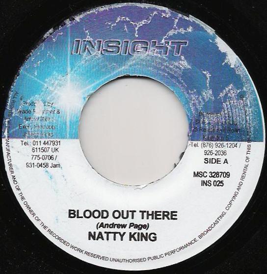 

7-дюймовая пластинка NATTY KING - Blood Out There INS025 Insight Jamaica Reggae, Ska & Dub Б/У