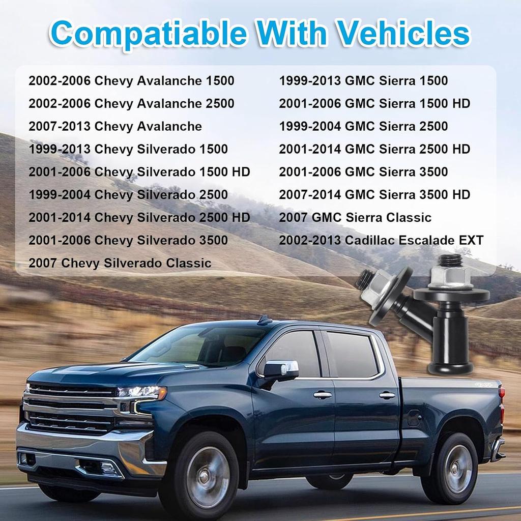38427 Chevy Silverado Tailgate Striker Bolt, 2 Pack | Compatible with Chevy Avalanche Silverado 1500 2500 3500, Compatible with GMC Sierra, Cadillac,