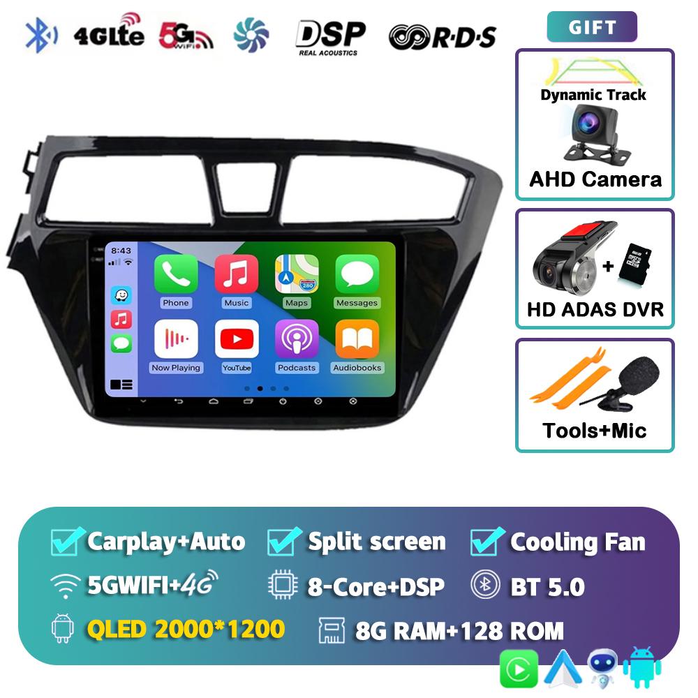 Android 14 Carplay Auto Car Radio For Hyundai I20 LHD 2015 2016 2017 2018 Navigation GPS Multimedia Video Player 2Din DVD Stereo