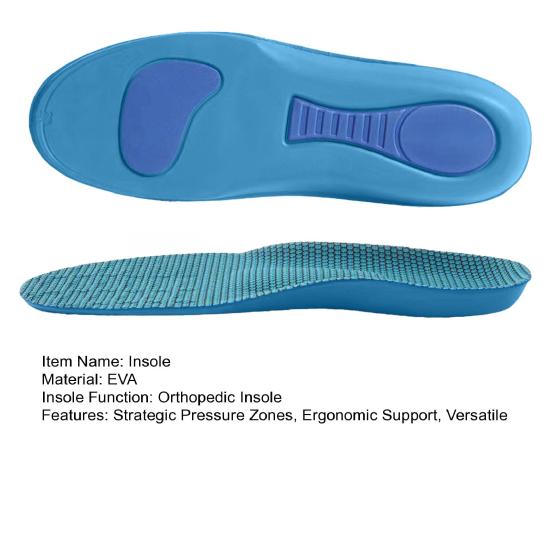 Plantar Fasciitis Relief Insoles Breathable Shoe Insoles with Arch Support High Elasticity EVA Cushion for Sweat Absorption & Odor Control