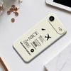 For iPhone 17 Air Case Boarding Ticket Pattern Printing Straight Edge TPU Phone Back Cover