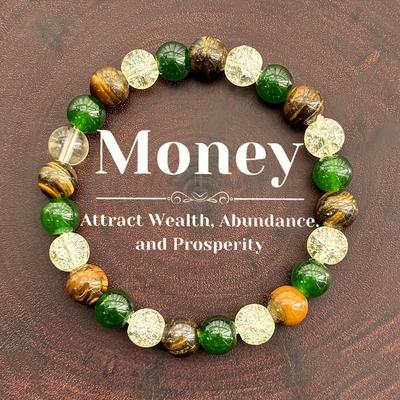 Natural Tiger Eye Green Agate Beaded Bracelet, 8mm Gemstone Bracelet, Unisex Jewelry