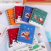 Loose-leaf Christmas Coil Notepad Cute Side-flip Coil Book 40sheets Mini Notebook  Students