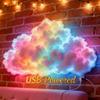 3D Thundercloud LED Light 3D Thundercloud USB Lamp Set Dynamic Lighting Decoration for Desktop Ceiling Bedroom Living Room