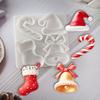 WTEMPO DIY Creative Christmas Silicone Molds Christmas Series Theme Pattern Design Molds Festival Decorations Making Molds Easy To Demold and Reusable