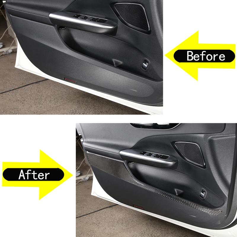 Soft Carbon Fiber Car Inner Door Anti Kick Panel Trim Sticker For Mercedes Benz C-Class W206 2022-2024 Car Accessories