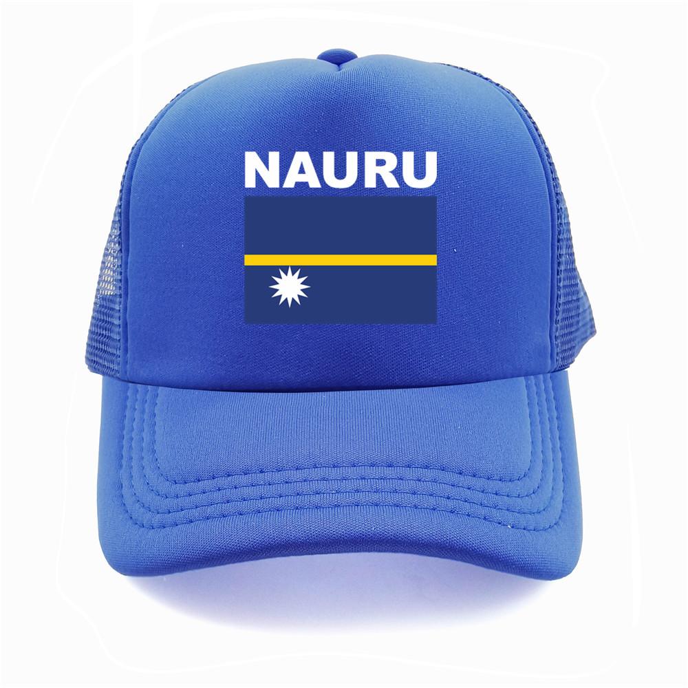 

Nauru Trucker Cap Summer Unisex Cool Country Flag Hat Baseball Caps Unisex Outdoor Mesh Net Caps