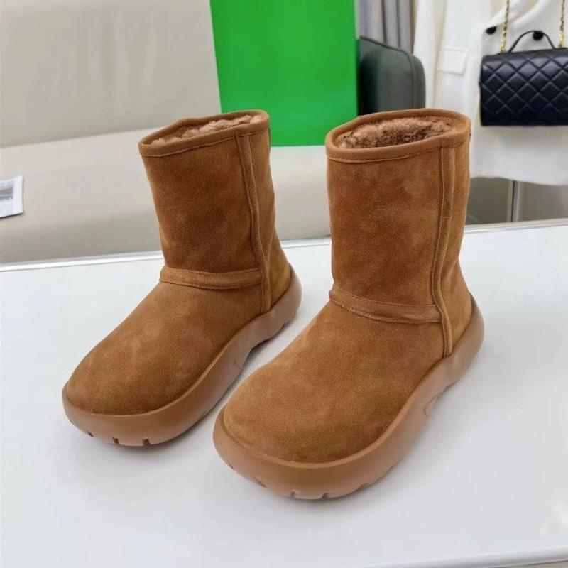 

2024 High Quality Ladies Shoes Slip-on Women s Boots Fashion Short Plush Daily Boots Women Hot Sale Round Toe Solid Snow Boots 35
