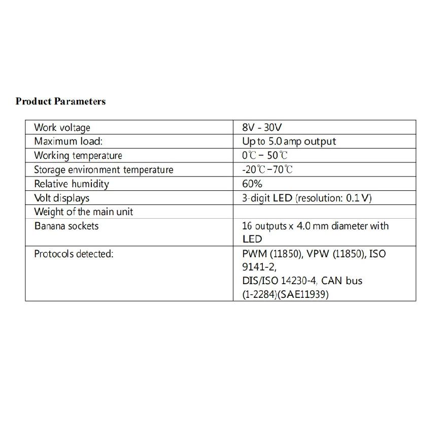 2026 OBDII Auto Car Break out Box Obd Breakout Box Car Protocol Detector with Pin out Car Obd2 Interface Monitor for Vehicle