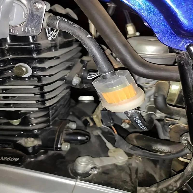100pcs Gas Fuel Gasoline Oil Filter for Car Dirt Pocket Bike Motorcycle Moped Scooter Motocross Liquid Fuel Filter Accessories