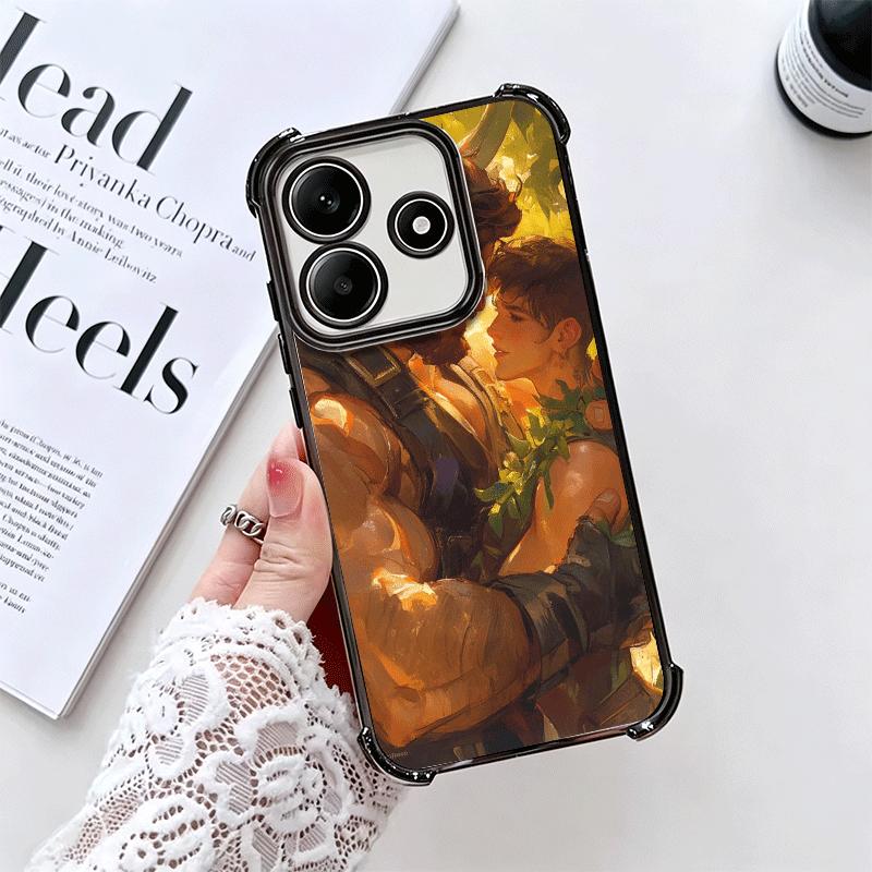 Muscle Man Gay Fitness Soft Phone Case For Xiaomi Redmi Note 14 15 Pro Plus 13 12 11S 11T 5G 10 9S 9 Plating Anti-Fall Fundas